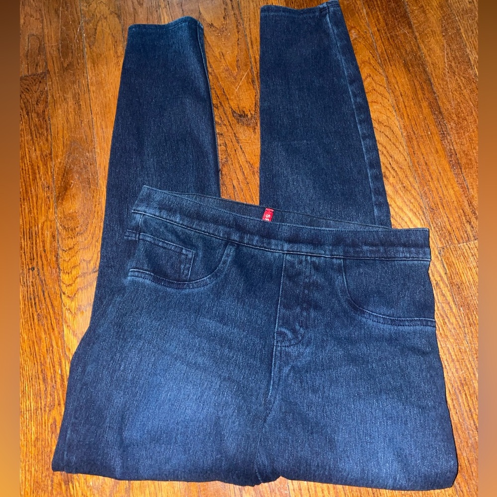 Spanx skinny jeans, dark wash